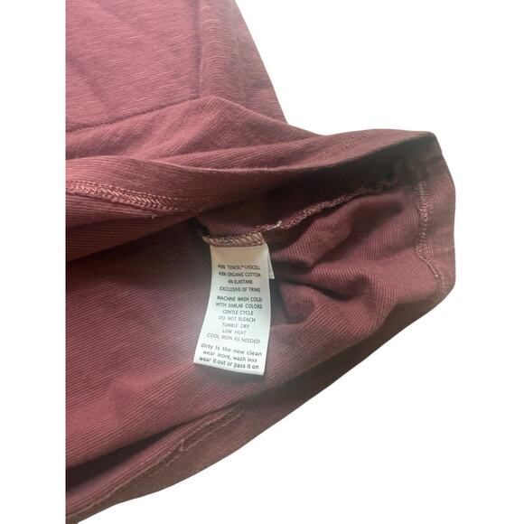 Toad & Co Small Maroon Dress w/ Pockets Stretch Lyocell Organic Cotton - Picture 5 of 5